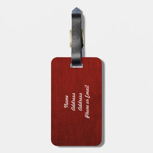 Rustic Chic Union Jack Bagagelabel (Achterkant verticaal)