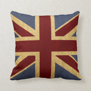 Rustic Chic Union Jack Kussen