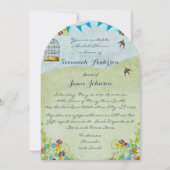  Rustic Chic Vrijgezellenfeest Birdcage Bunting Kaart (Voorkant)