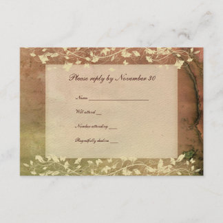 Rustic Chic Warm Colors rsvp met enveloppen Kaartje