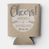 Rustic Chic Wedding Blikjeskoeler (Voorkant)