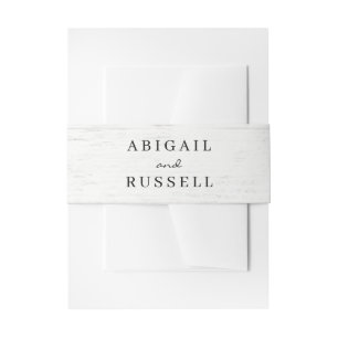 Rustic Chic Wedding Invitation Belly Band Uitnodigingen Wikkel
