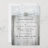 Rustic Chic Wedding Invitation with Sparkle Kaart (Voorkant)