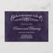 Rustic Chic Wedding Reception Card - Paars Informatiekaartje (Voorkant)