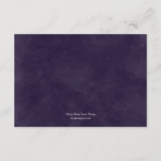 Rustic Chic Wedding Reception Card - Paars Informatiekaartje (Achterkant)