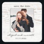 Rustic Chic Wedding sparen de Stickers van de Datu<br><div class="desc">Stijlvol ontwerp van Berry Berry Sweet. Bezoek onze website www.berryberrysweet.com voor overeenkomende objecten en meer ontwerpopties. Berry Berry Sweet Design - Modern Stationery and Personalized Gifts</div>
