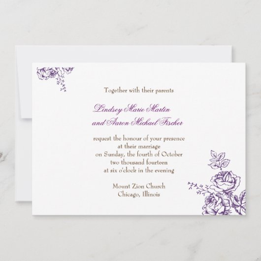 Rustic Chic Wedding Uitnodiging (Voorkant)