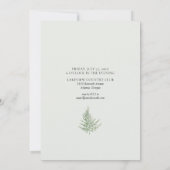 Rustic Chic Wild Forest Fern Greenery Wedding Invi Kaart (Achterkant)