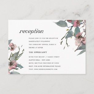 RUSTIC CHIC WILD PINK EUCALYPTUS FLORALRECEPT INFORMATIEKAARTJE
