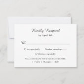 Rustic Chic Wood Lace Sunflower Wedding RSVP Kaartje (Achterkant)