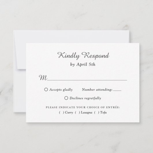 Rustic Chic Wood Lace Sunflower Wedding RSVP Kaartje (Achterkant)