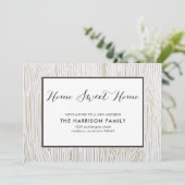 Rustic Chic Wood Sweet Home Verhuisaankondiging Aankondiging (Staand voorkant)