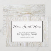 Rustic Chic Wood Sweet Home Verhuisaankondiging Aankondiging (Voorkant / Achterkant)