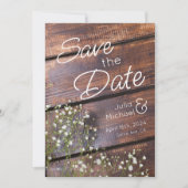 Rustic Chic Wooden Slats Save the Date (Voorkant)