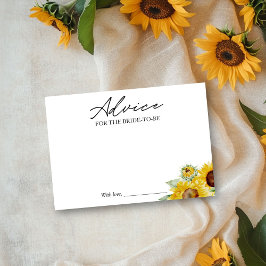 Rustic Chic Zonnebloem Bruidsdouche Advieskaart Kaart