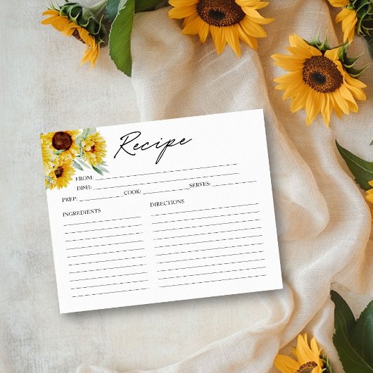 Rustic Chic Zonnebloem Bruiloft Feest Receptkaart