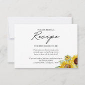 Rustic Chic Zonnebloem Vrijgezellenfeest Recept Ve Kaart (Voorkant)