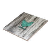 Rustic Chicken (Blauw) Tegeltje (Zijkant)