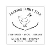 Rustic Chicken Boerderij Hen Egg Carton Zelfinktende Stempel (Design)