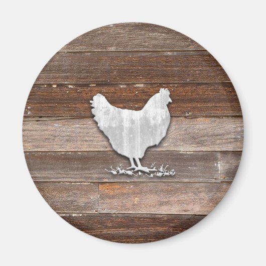 Rustic Chicken (Bruin Boards) Magneet (Voorkant)