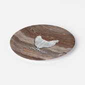 Rustic Chicken (Bruin Boards) Papieren Bordje (Gekanteld)