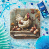 Rustic Chicken Coop Paper Bord (Feest)