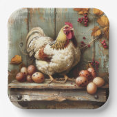 Rustic Chicken Coop Paper Bord (Voorkant)
