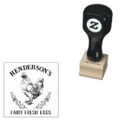 Rustic Chicken Egg Stamp Rubberstempel (Gestempeld)
