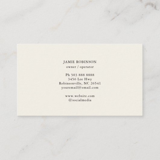 Rustic Chicken Fresh eggs Illustration Farmer  Visitekaartje (Achterkant)