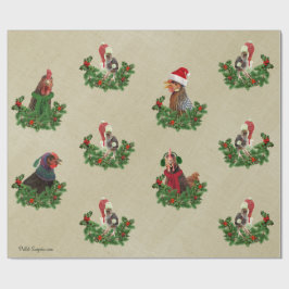 Rustic Chicken Holiday Cadeaupapier