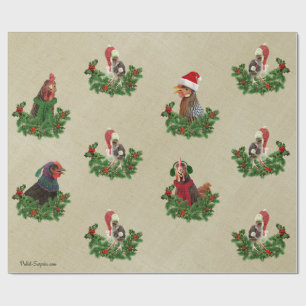 Rustic Chicken Holiday Cadeaupapier