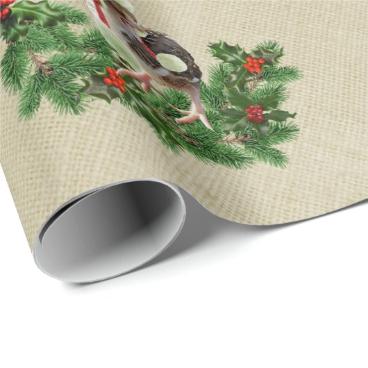 Rustic Chicken Holiday Cadeaupapier (Rol Hoek)