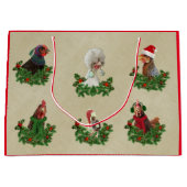 Rustic Chicken Holiday Gift Bag Groot Cadeauzakje (Voorkant)