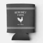 Rustic Chicken Personalised Boerderij Name Blikjeskoeler (Achterkant)