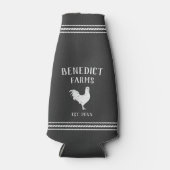 Rustic Chicken Personalised Boerderij Name Flesjeskoeler (Voorkant)