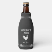 Rustic Chicken Personalised Boerderij Name Flesjeskoeler (Fles Voorkant)