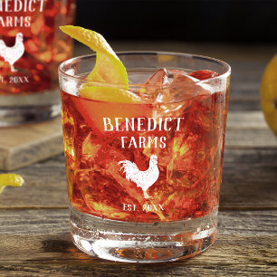 Rustic Chicken Personalised Boerderij Name Whisky Glas
