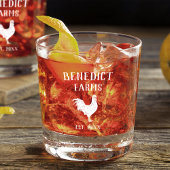 Rustic Chicken Personalised Boerderij Name Whisky Glas