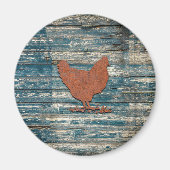 Rustic Chicken (Rusty) Magneet (Voorkant)