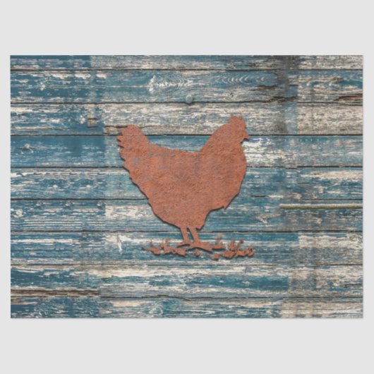 Rustic Chicken (Rusty) Tissuepapier (Voorkant)