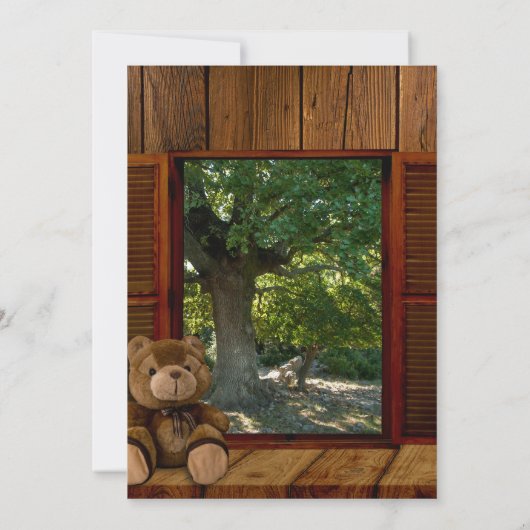 Rustic Child Death Memorial Annountion of Invite Aankondiging (Achterkant)