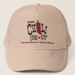 Rustic Chili concours Trucker Pet<br><div class="desc">Het is de jaarlijkse Chili Cook-off en dit is perfect voor je team. Pas de tekst aan om het jaar en uw teamnaam toe te voegen (of de naam van de wedstrijd of Chili Champ!) Dit ontwerp is op vele andere producten perfect voor de jaarlijkse gebeurtenis!</div>