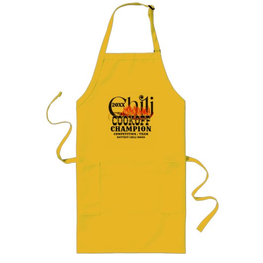 Rustic Chili Cook wint teamwedstrijd Lang Schort (Voorkant)