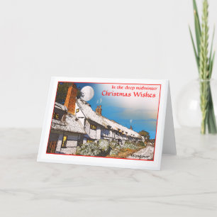 Rustic Chilterns Christmas Card Feestdagen Kaart