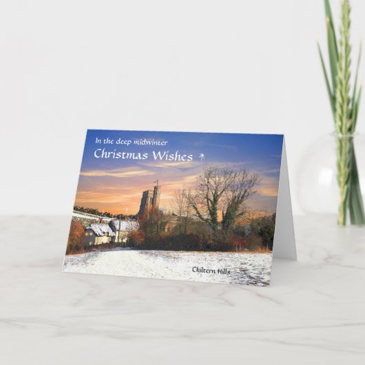 Rustic Chilterns Christmas Card Feestdagen Kaart (Voorkant)