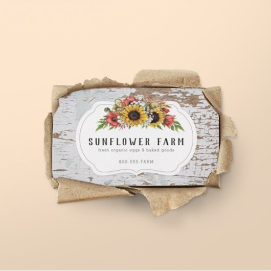 Rustic Chippy Wood Country Farmhouse Visitekaartje