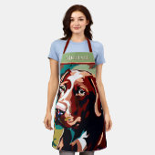 Rustic Chocolate Lab op Camo Schort (Gedragen)