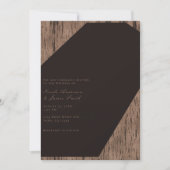 Rustic Chocolate Roos wood Modern Elegant Weddensc Kaart (Voorkant)