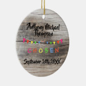 Rustic Chosen - Aangenomen -Banners Aangepaste naa Keramisch Ornament (Rechts)