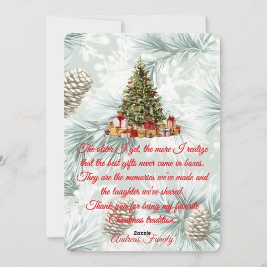 Rustic Christmas 4 Photo Feestdagenkaart (Achterkant)